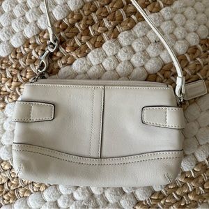 Coach White Shoulder Clutch
